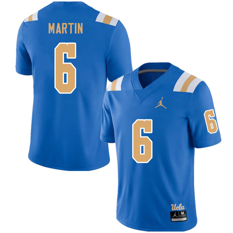 Jordan Brand Men #6 Justyn Martin UCLA Bruins College Football Jerseys Sale-Blue